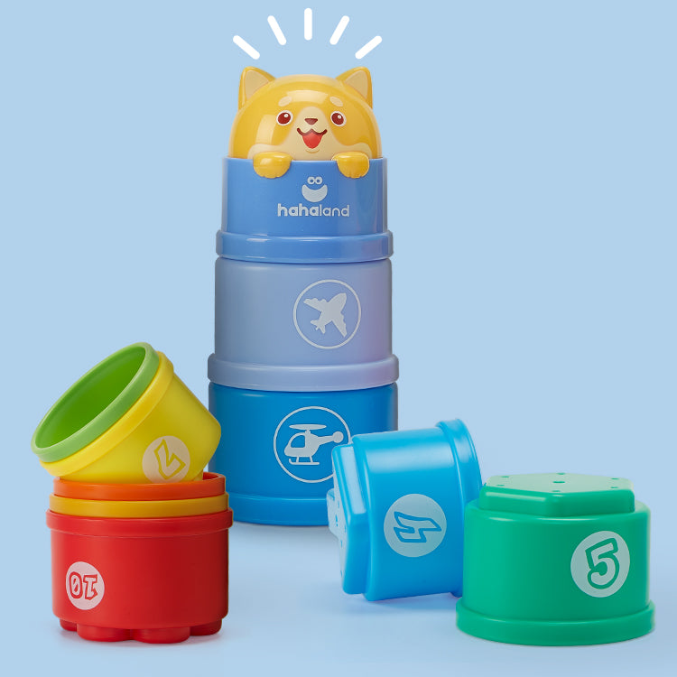 hahaland Stacking Toys for Toddlers 1-3 - Stacking Cups - Toddler Toys Age  1-2 Learning Montessori Toys for 1 Year Old Boy Birthday Gift Baby Toys