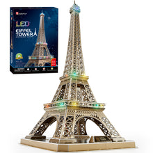 Carica l&#39;immagine nel visualizzatore Galleria, Puzzle 3D Torre Eiffel con luci a LED
