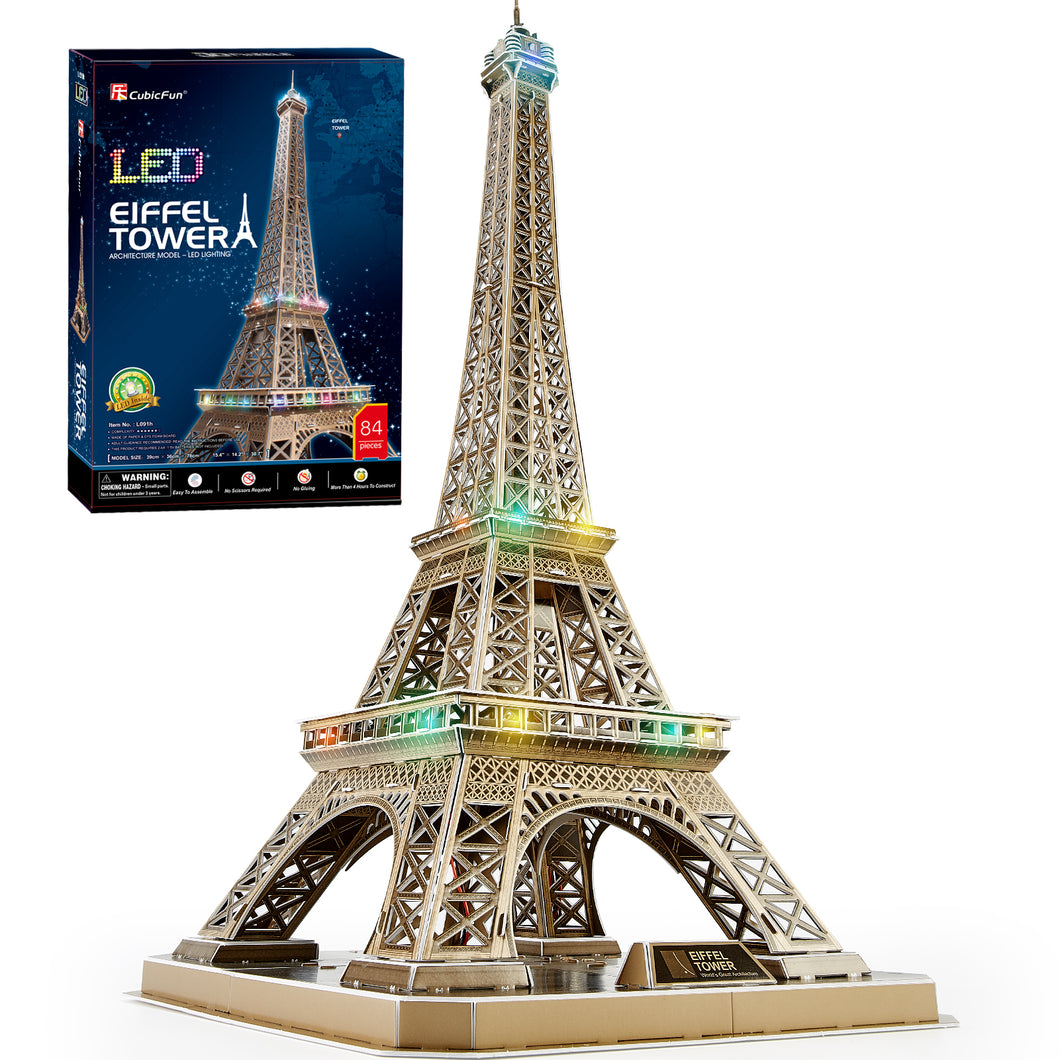 Cubicfun®  3D Puzzle Eiffel Tower with LED Lights