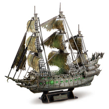 Carica l&#39;immagine nel visualizzatore Galleria, 3D Puzzles Flying Dutchman LED Pirate Ship - Hahaland
