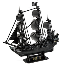 Charger l&#39;image dans la visionneuse de la galerie, 3D Puzzles Black Pirate Ship Model Kit - Hahaland
